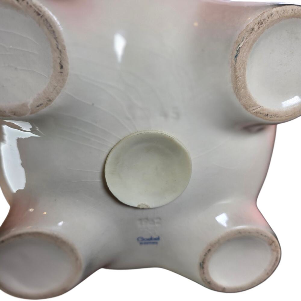 Goebel West Germany 1962 Pink Pig Bank 7.5" Large Ceramic w/ Stopper - Picture 12 of 15
